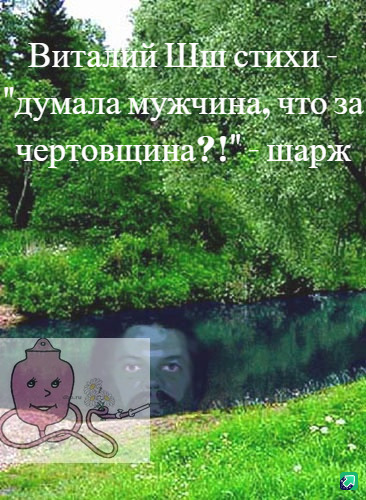 Виталий Шш стихи - "думала мужчина, что за чертовщина?!" - шарж